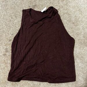 Sleeveless Brown Top